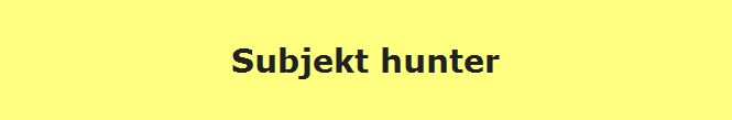 Subjekt hunter